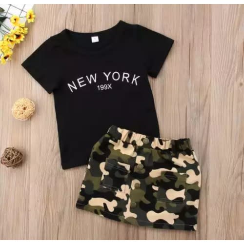 Round Neck T-Shirt And Skirt