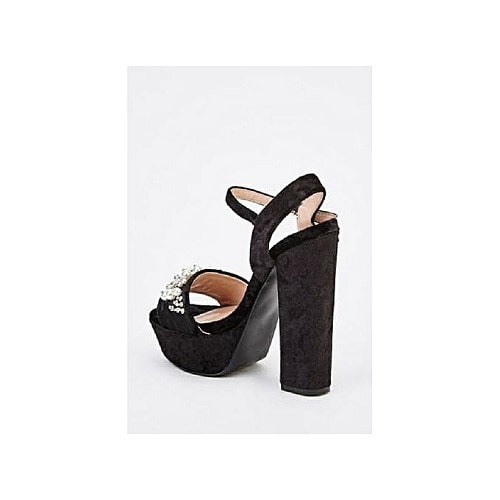 Velveteen Embellished Sandal