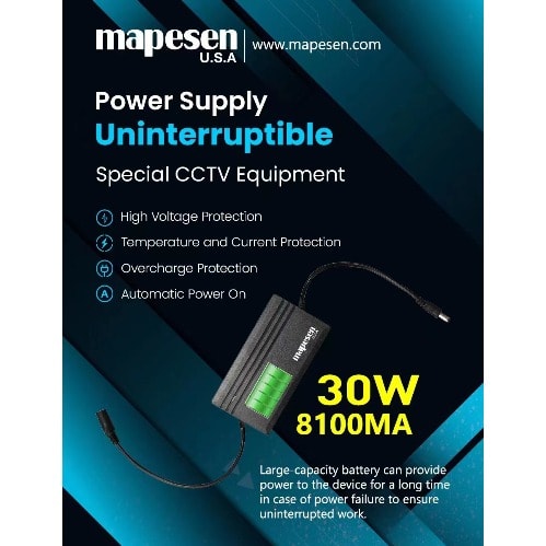 Mapesen Uninterruptible Power Supply For CCTV Camera - 30w