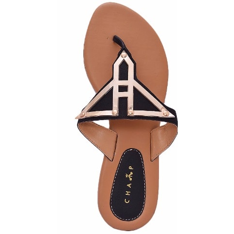 Women's Flat Slippers - Black