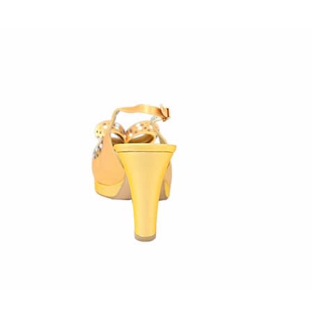 Shoe & Bag With Studded Bow Detail - Custard Yellow
