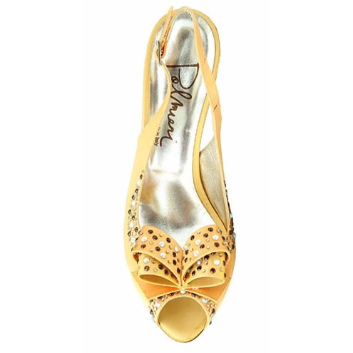 Shoe & Bag With Studded Bow Detail - Custard Yellow