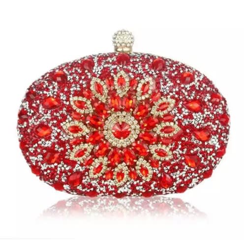 Ladies Crystal Clutch Purse