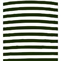 Plain Striped Classic Roundneck Tee With Green