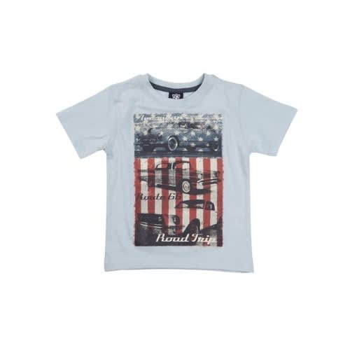 Road Trip Print T-shirt - Blue