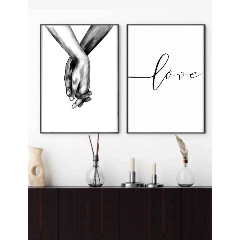 Love Wall Frame 12 By 16 Inches  - 2 Pieces