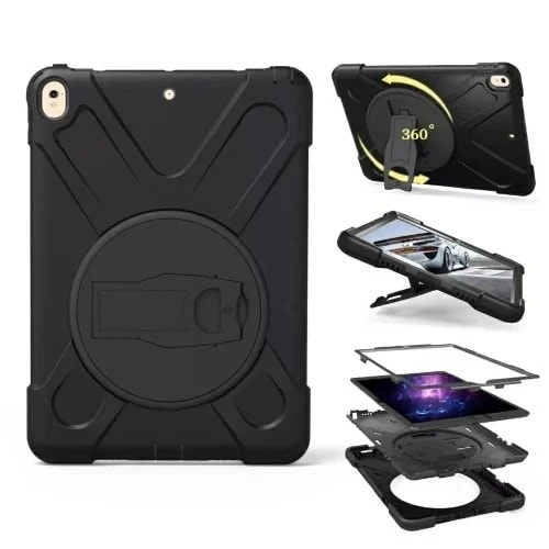 3 In 1 Shockproof Rugged Case With Pencil Holder For Ipad Air 3 & Pro -10.5