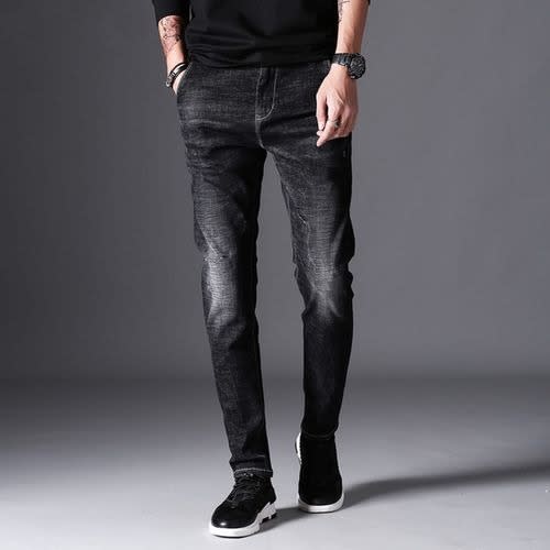 Stock Jeans For Men - Charcoal Black