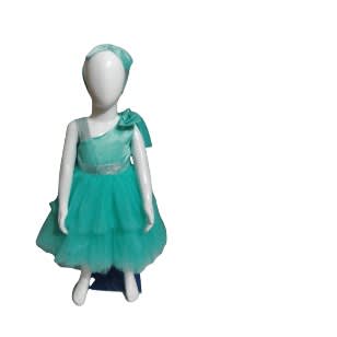 Girl Sleek Shoulder Birthday Gown - Mint Green