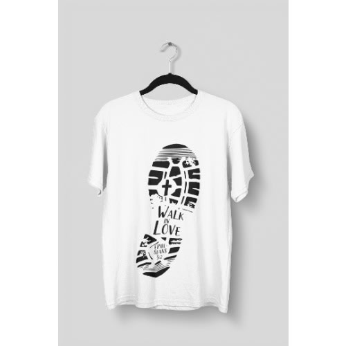 Walk In Love Christian T-shirt - White