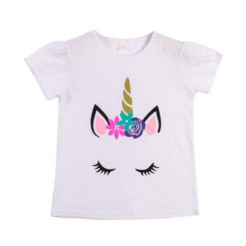Girl Unicorn Printed Top