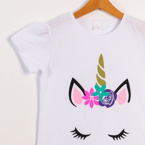 Girl Unicorn Printed Top