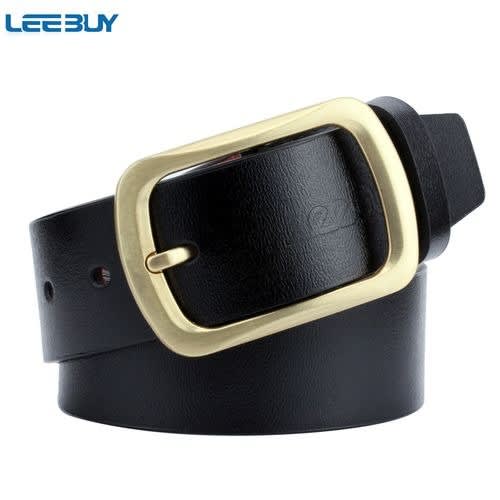 Mens Belt Leather Strap - Black