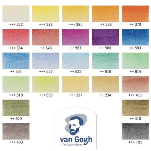 Van Gogh Water Colour Pencils Basic Set -24 Colours