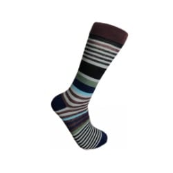 Pair Of Men's Multicolored Socks - Stripes Ds 1