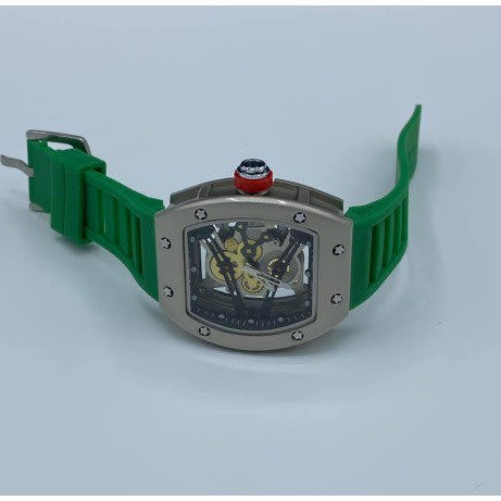 Luxury Green Men's Silicone Band Wrist Watch