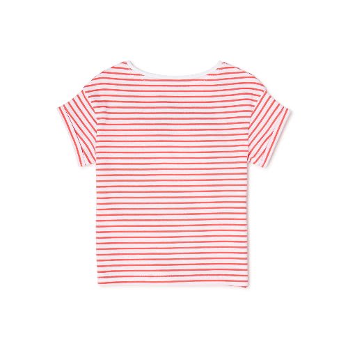 365 Kids Girls Stripped Rainbow T-shirt Top With Face Mask