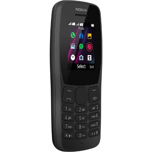 110 (Africa Edition) - Dual SIM - 1.77" Display - Wireless FM Radio - Games - MP3 Music Player- Black