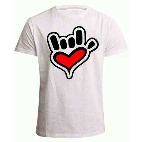 Love Rocks Print Tshirt - White