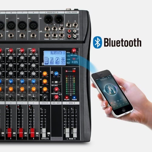Professional 8 Channel Mixer With Bluetooth, Effect And Usb