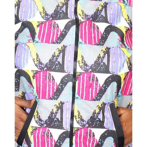 Kellyz Africana Ankara Print Jersey Jacket