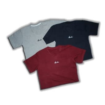 Mens  3in1 Crested Tshirts  Black Grey And Maroon
