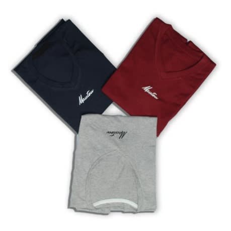 Mens  3in1 Crested Tshirts  Black Grey And Maroon