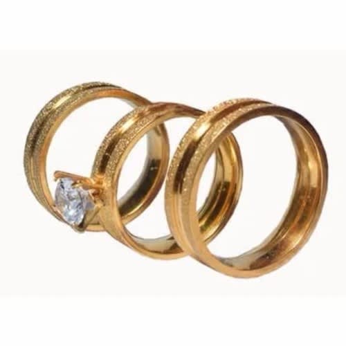Wedding Ring - Set Of 3 - Gold