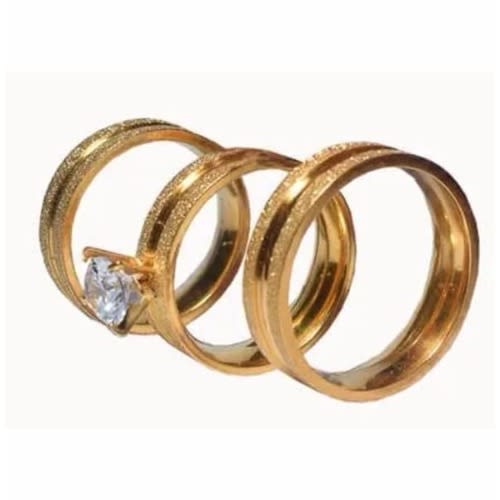 Wedding Ring - Set Of 3 - Gold