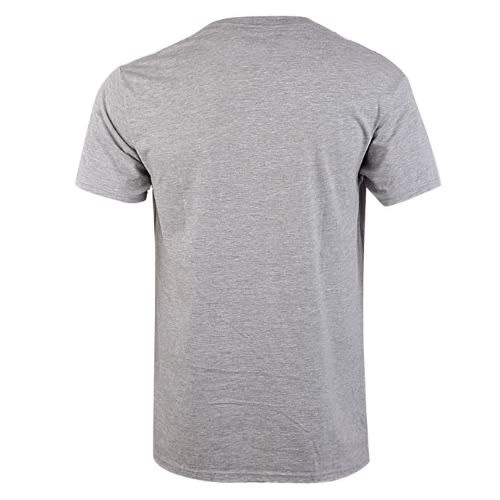 Print Crew Neck Men's T-shirt - Grey