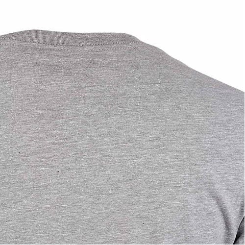 Print Crew Neck Men's T-shirt - Grey