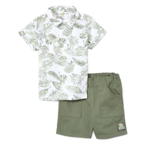 Boy's Tropical Leaves Shirts & Short