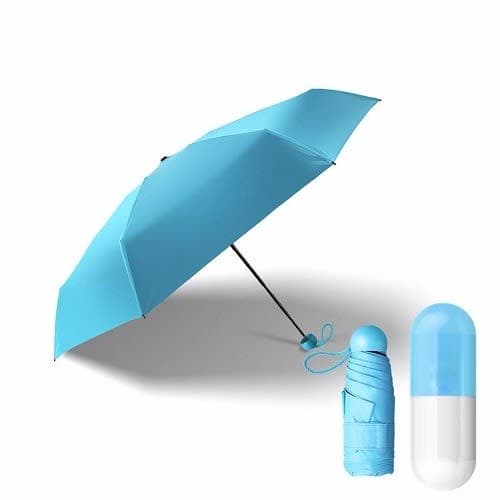 Polyester Uv Coated Pocket Umbrella - Blue