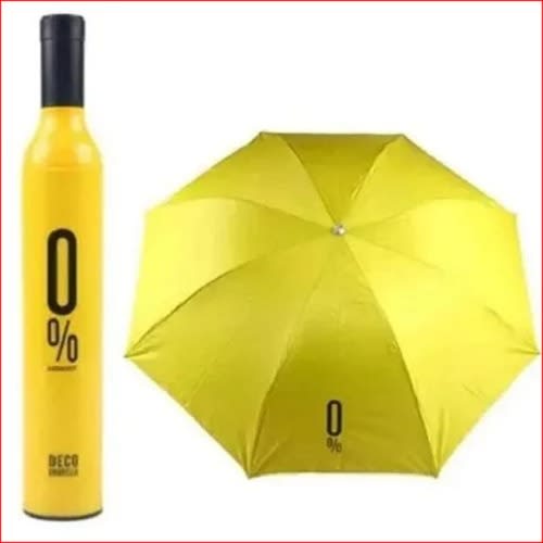 Wine Bottle Umbrella- Yellow
