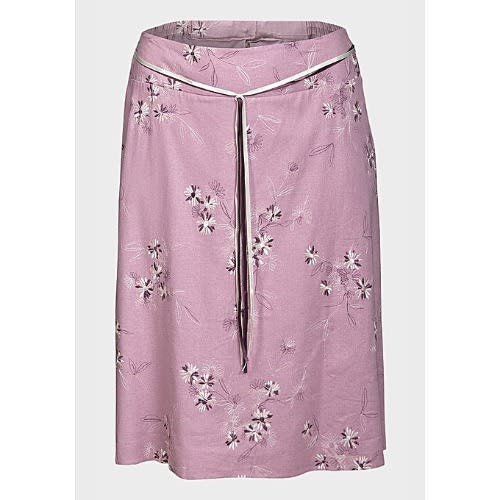 Ladies Linen Blend Skirt - Lilac