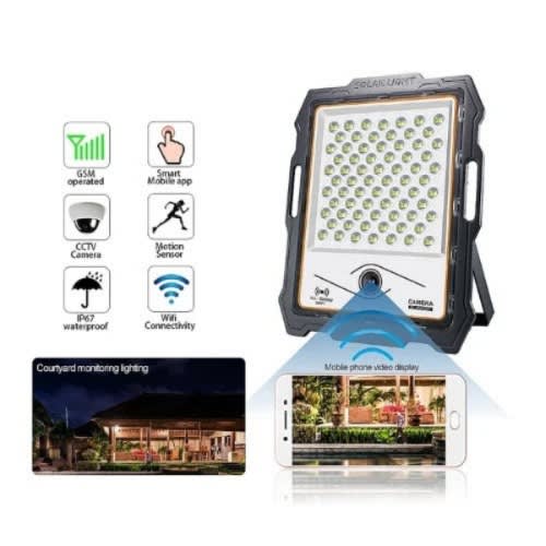 Outdoor Solar Flood Light With Cctv Camera - 100W