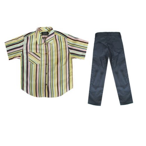 Multicour Stripes Boys' 2-piece Shirt & Trousers -