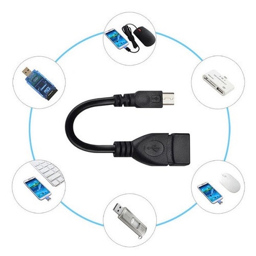 Micro USB OTG Host Cable To USB 2.0 Adapter
