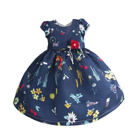 Girl's Dress - Navy Blue