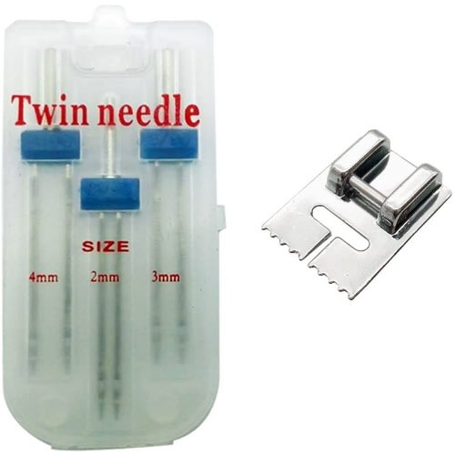 A Set Of Twin Needle With Pintuck Foot