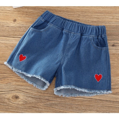 Denim Love Girl Short- Blue