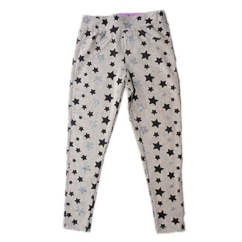 Glittering Star Print Jeggings- Grey