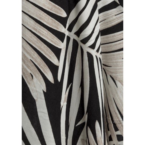 Ladies Fluted Leaf Print Skirt