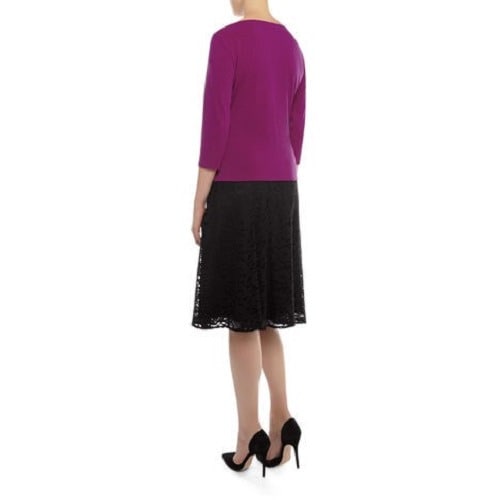 Flippy Lace Belted Skirt - Black