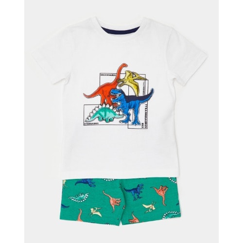 Short And T-shirt Set -green