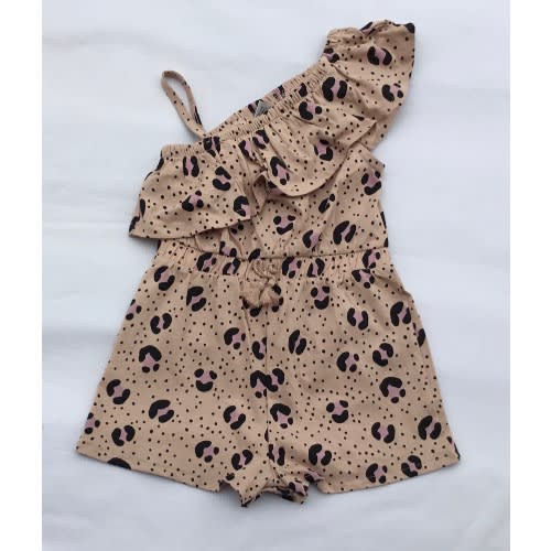 Leopard Dots 2 Pack Girls Playsuits