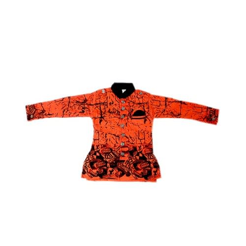 Boy's Shirt & Trousers - Orange & Black