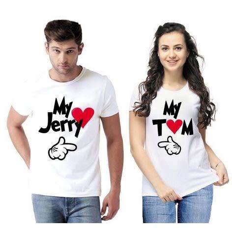 My Jerry My Tom Couples T-shirt - White