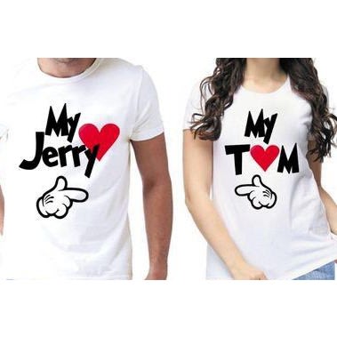 My Jerry My Tom Couples T-shirt - White
