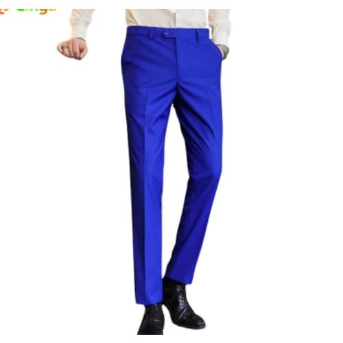 Smart Suit Trousers For Men - Black & Blue - 2pcs